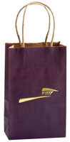 Bags - Paper Purple w/Gold Brush Matte (100)