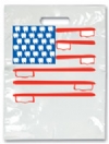 Bags - 2 Color American Flag Large 9x13 (100)