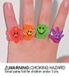 Rings - Childrens Smile Glitter Assorted (144)